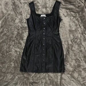 LBD. Urban Outfitters Black Button-Front Mini Dress. Size 2
